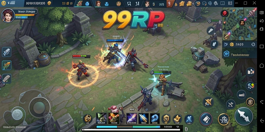 Tangkapan layar yang menunjukkan aksi strategis dalam 99RP.
