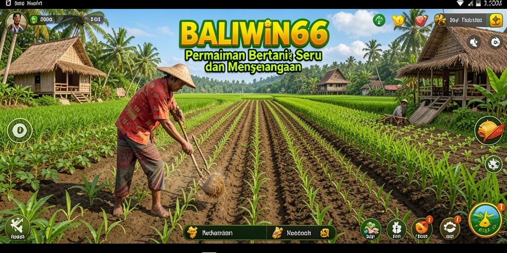 Tampilan menarik dari gameplay BALIWIN66 dengan aktivitas bertani.