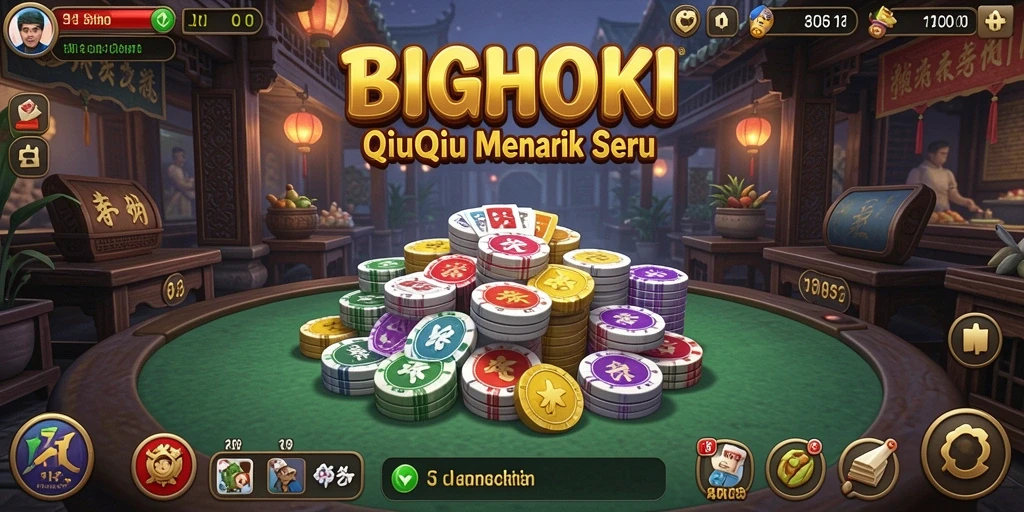 Tampilan gameplay menarik dari BIGHOKI saat bermain QiuQiu.