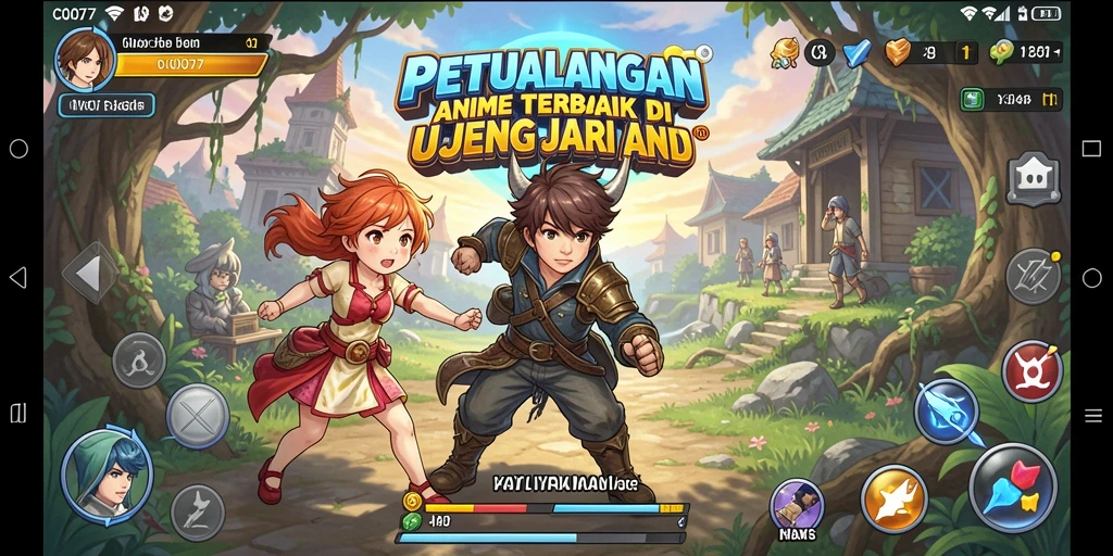 Screenshot menunjukkan aksi menegangkan dalam game Anime C0077.