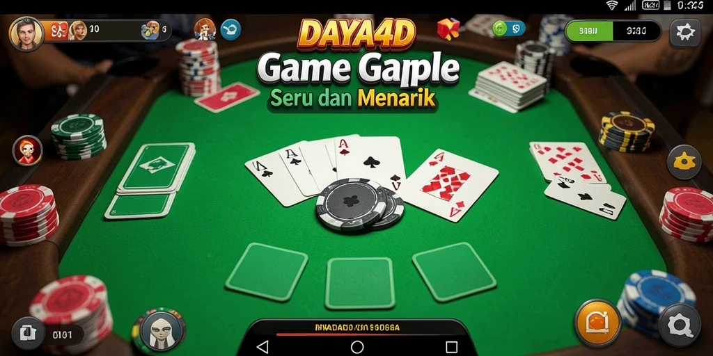 Screenshot utama DAYA4D menampilkan gameplay Gaple yang seru.