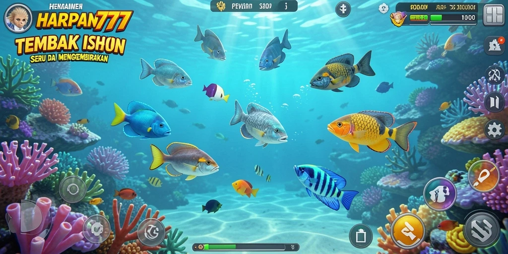 Tampilkan gameplay menarik dari HARAPAN777 saat menembak ikan.