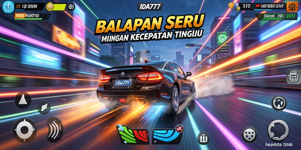 Screenshot gameplay IDA777 menampilkan aksi balap yang seru dan cepat.