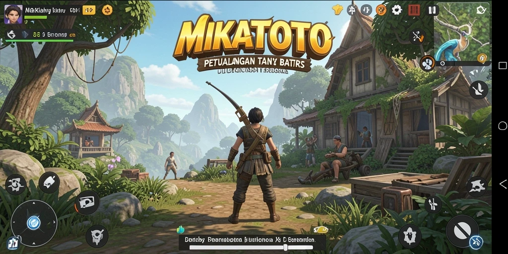 Tangkapan layar MIKATOTO yang menunjukkan petualangan seru di dunia terbuka.