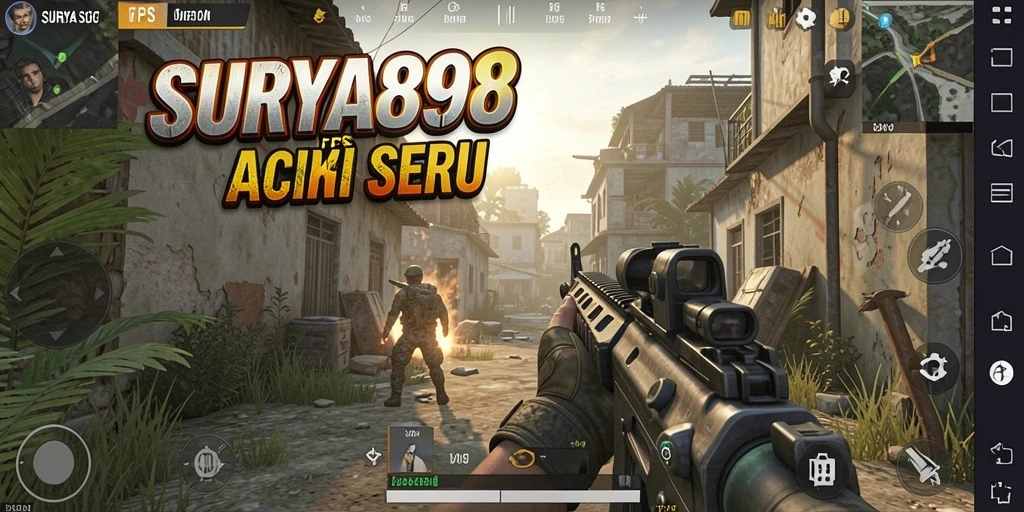 Tangkapan layar gameplay seru dari SURYA898 dalam pertempuran FPS.